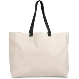 Kooshty Barbados Large Cotton Beach Bag Black